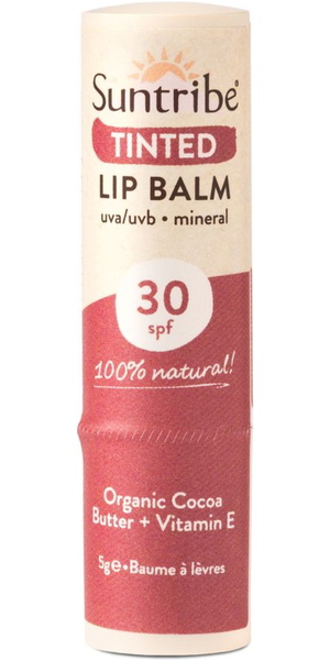 2026 Suntribe Organic Mineral Tinted Lip Balm SPF 30 STLBZT